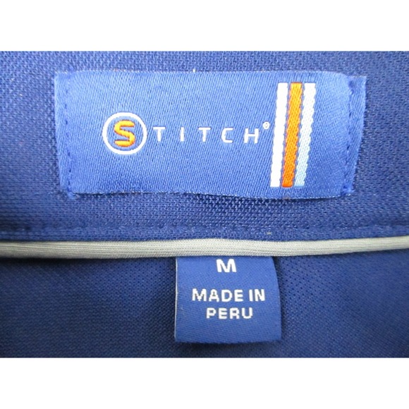 Stitch Golf Polo Shirt Mens Medium Blue Performance Stretch AAG 1955 Patch 2023‎ - Picture 3 of 10